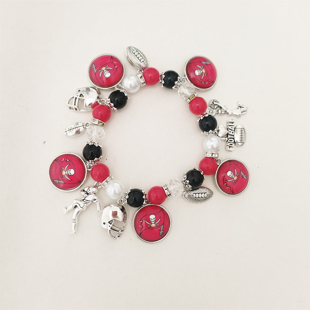 Game Day Team Charm Bead Bracelet Collection