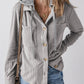 Drawstring Hooded Corduroy Jacket