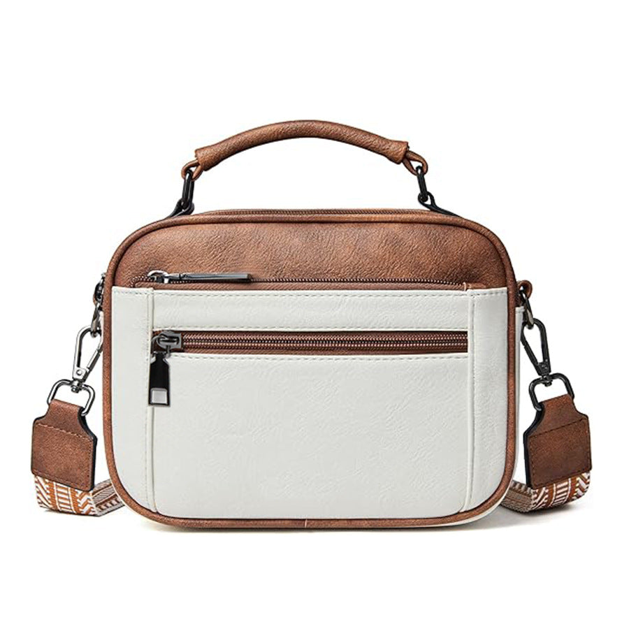 Crossbody Bag With Double Zipper Handle