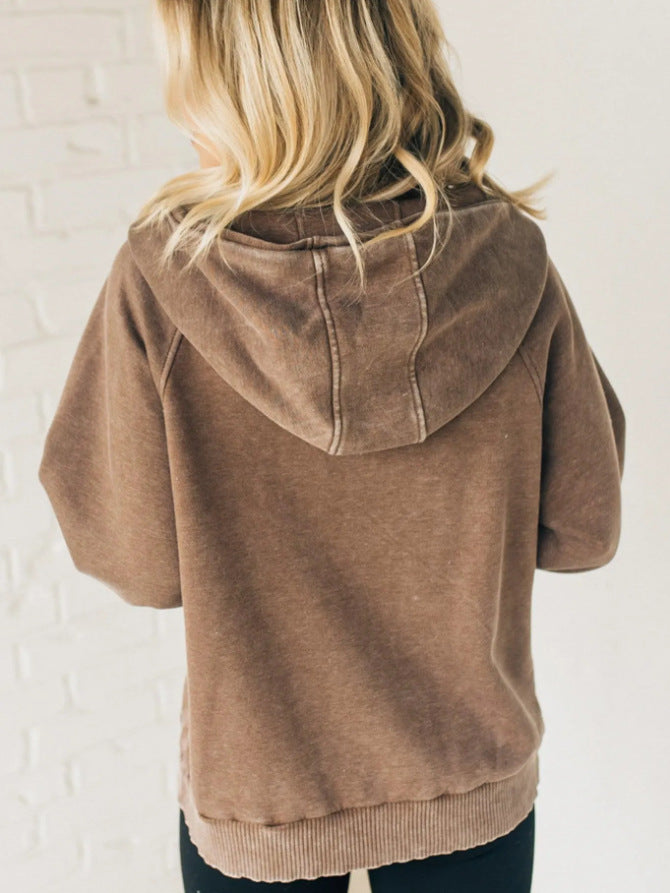 Half-zip Hooded Sweatshirt