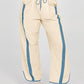 Retro Contrast Side Stripe Wide Leg Track Pants
