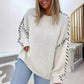 Solid Color Crew Neck Long-sleeved Pullover Sweater