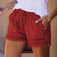 Pocket Frayed Tencel Shorts