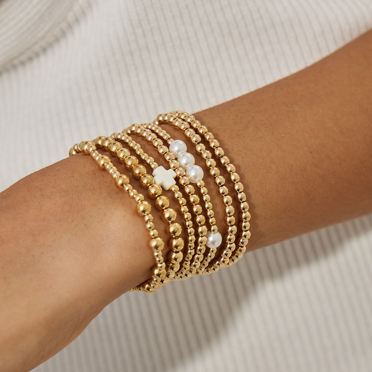 Gold Bracelet Stacks