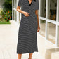 Maritime Stripe Polo and Maxi Skirt Co-Ord Set