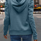 Ruched Puff Long Sleeve Hoodie