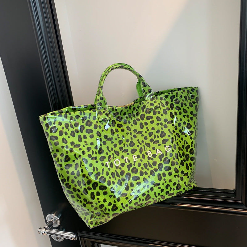 Leopard-Print Large Capacity Tote Bag