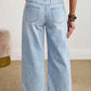 Square Patch Pocket Ankle-length Barrel Jeans