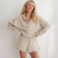 V-neck Pullover Long-sleeved Shirt
