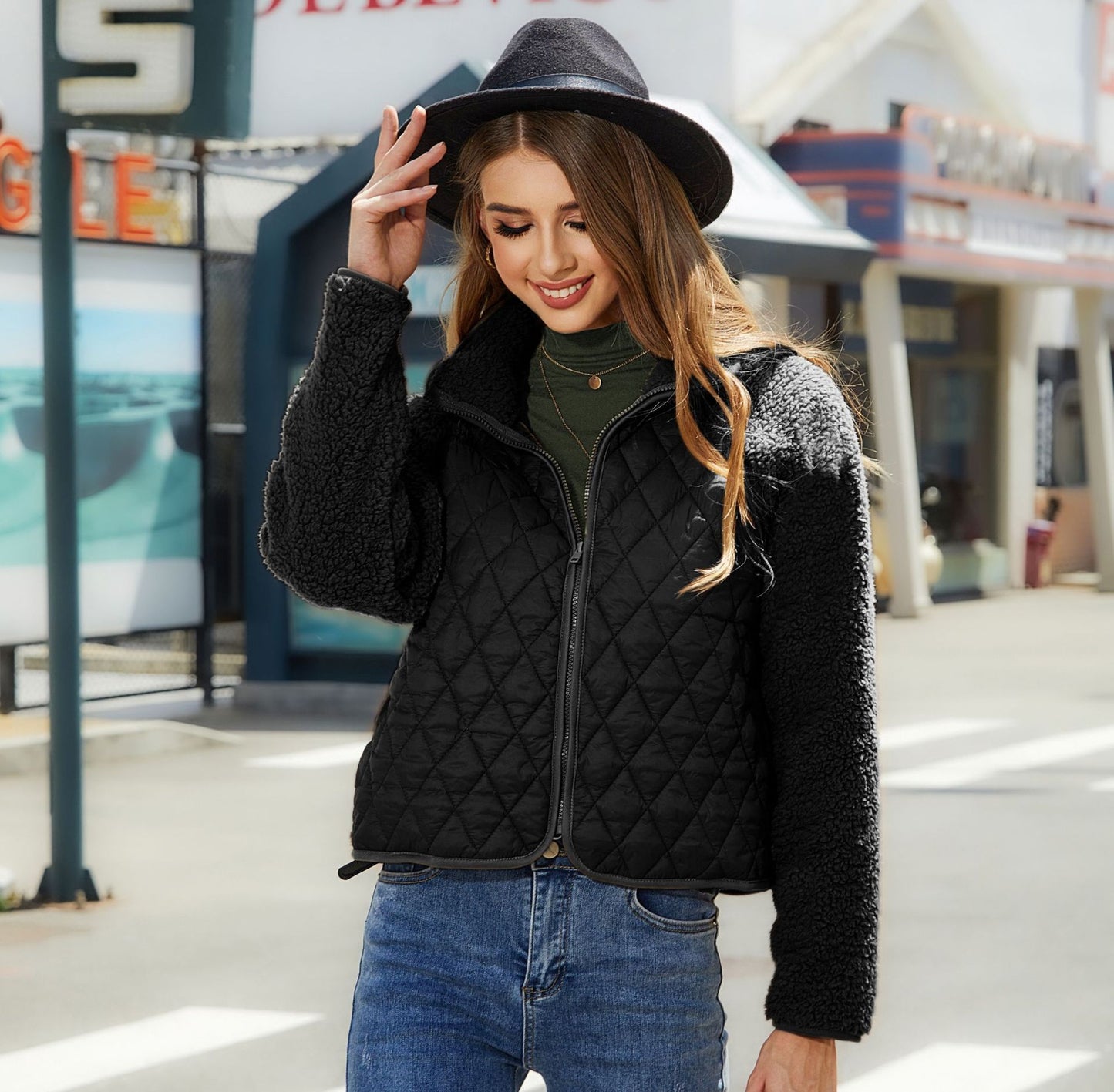 Sherpa Quilted Jacket