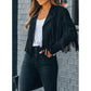 Suede Fringed Coat