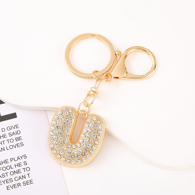 Cute Initial Letter Keychain Backpack Charms