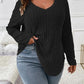 Plus Size V-Neck Long Sleeve T-Shirt