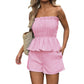 Ruffle Hem Shorts Set