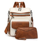 Two-Tone Tassel Backpack