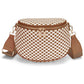 Trendy Woven Checkered Crossbody Bum Bag for Women