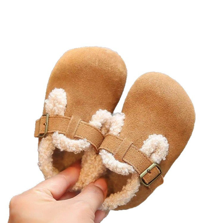 Kids' Cozy Winter Boots Cotton Lined Slippers & Mules Childrens Fur Lined Boots
