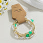 4-Piece Set Of Beaded Elastic Bracelets