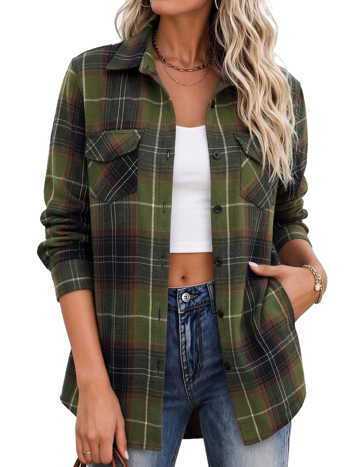 Long Sleeve Plaid Shirt
