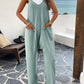 V Neck Loose Pockets Cami Jumpsuit