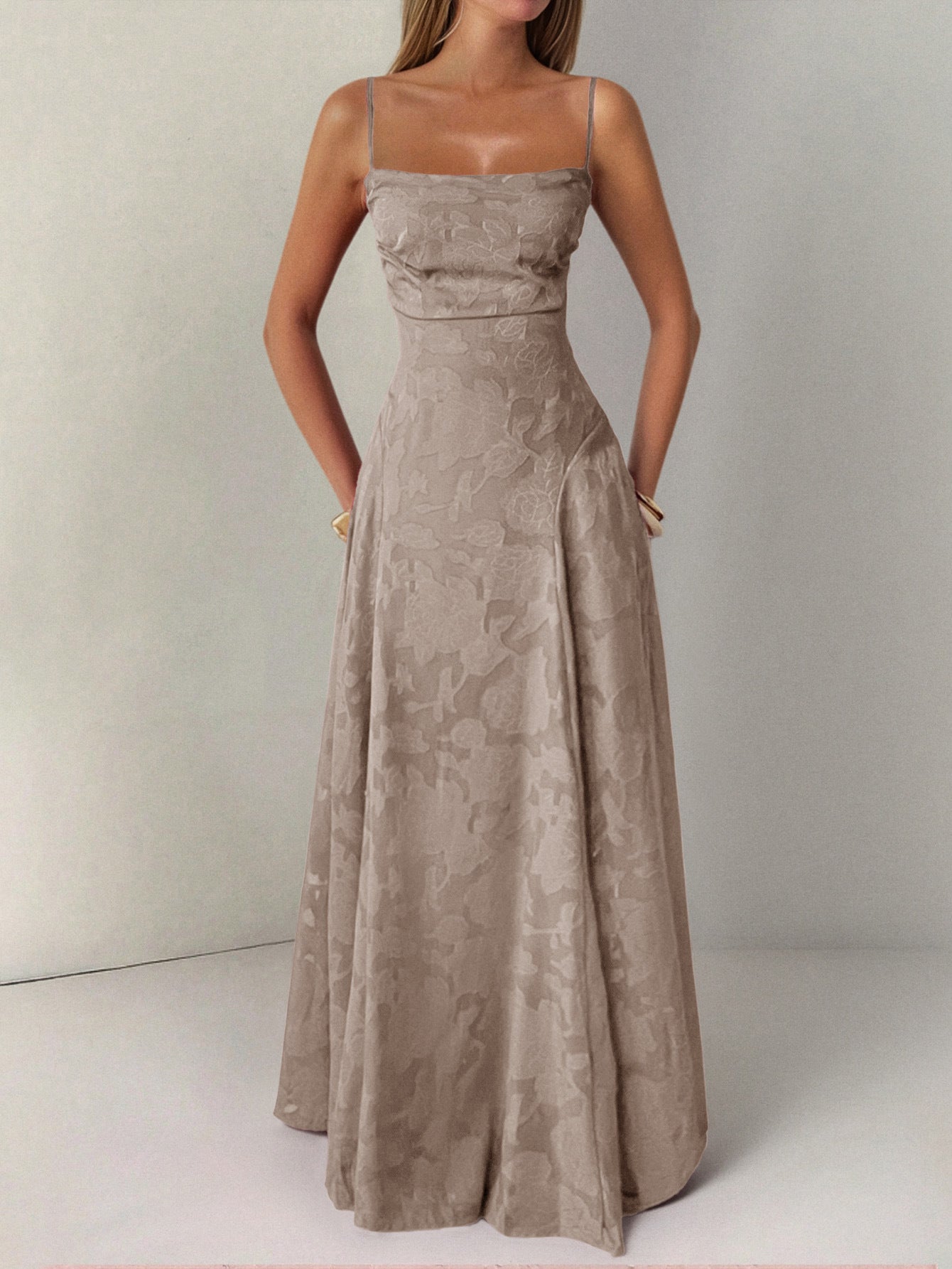 Floral Spaghetti Strap Maxi Dress