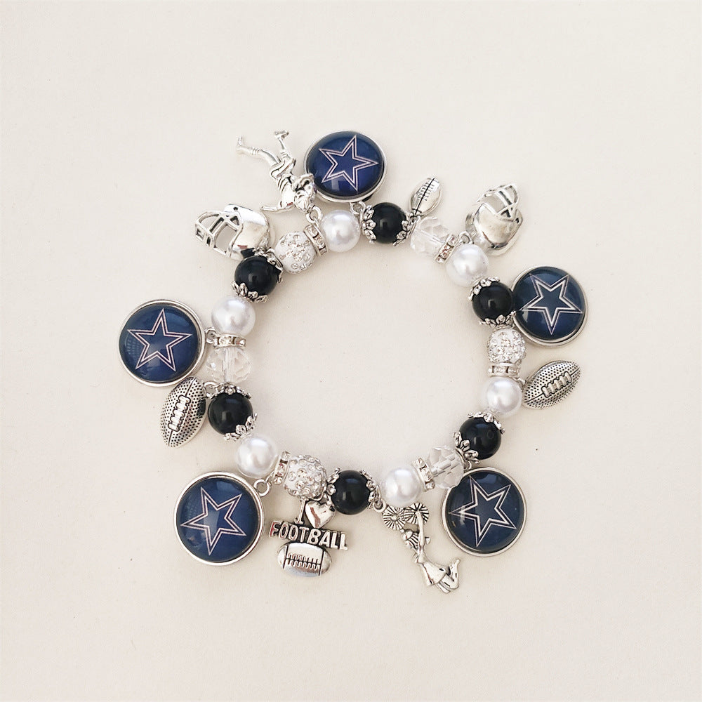 Game Day Team Charm Bead Bracelet Collection