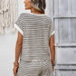 The Color-Blocked Striped Short Set