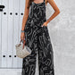 Abstract Wide Leg Jumpsuit