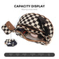 Checkered Crossbody Bag with Detachable Pouch