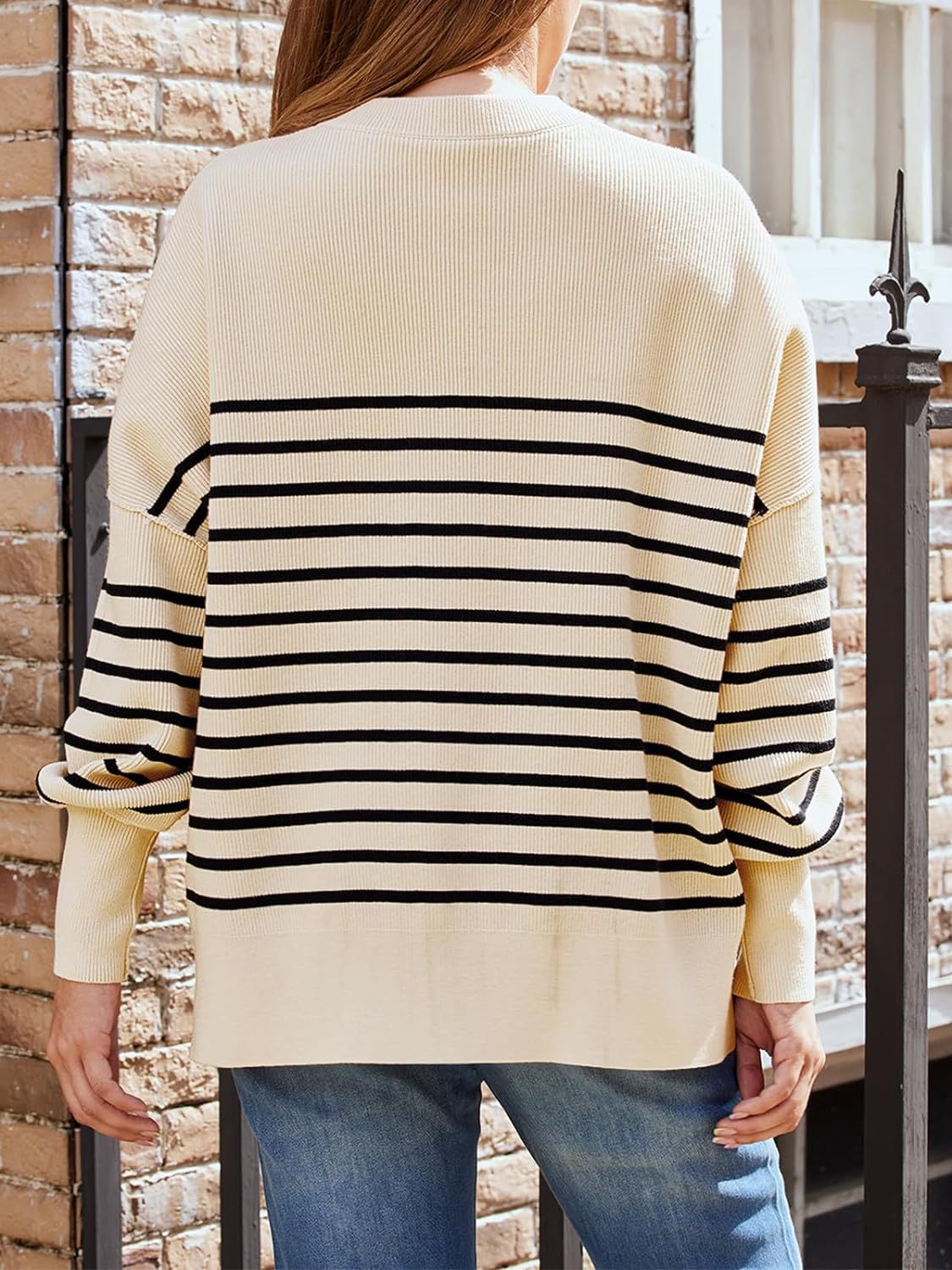 Crew Neck Batwing Sweater