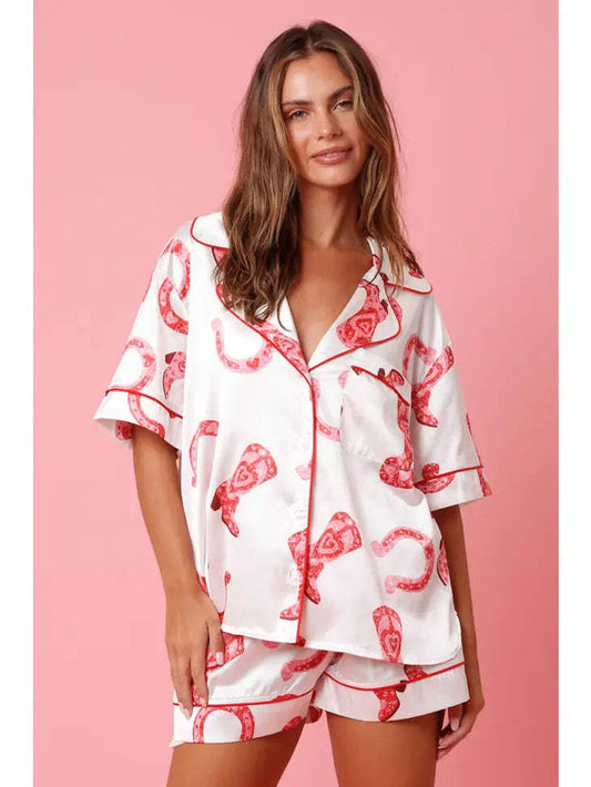 Satin Print Lounge Wear