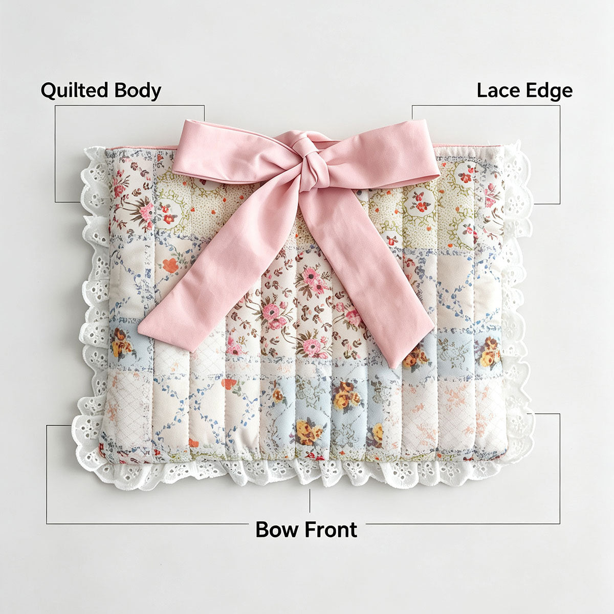 Lace Quilted Bible Bag