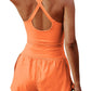 Cross Cutout Short Sports Romper