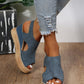 Open Toe Strap Roman Heel Sandals