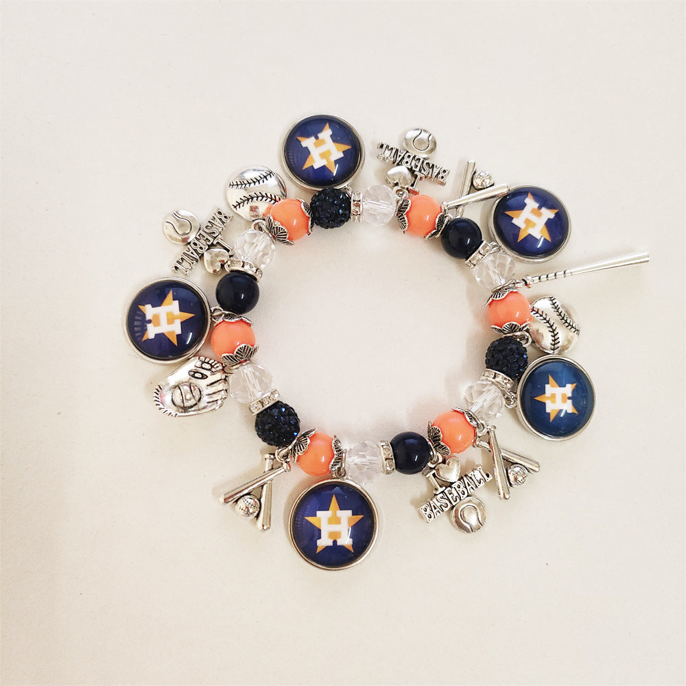 Game Day Team Charm Bead Bracelet Collection