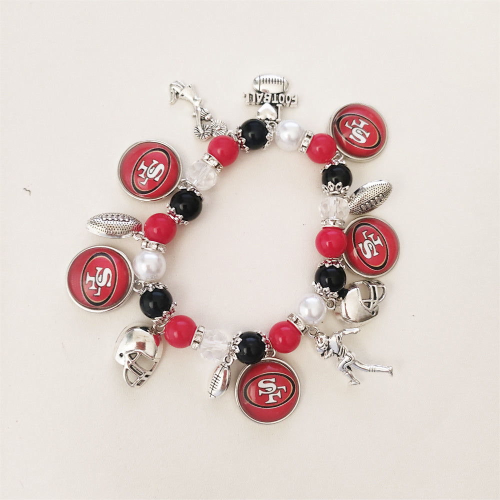 Game Day Team Charm Bead Bracelet Collection