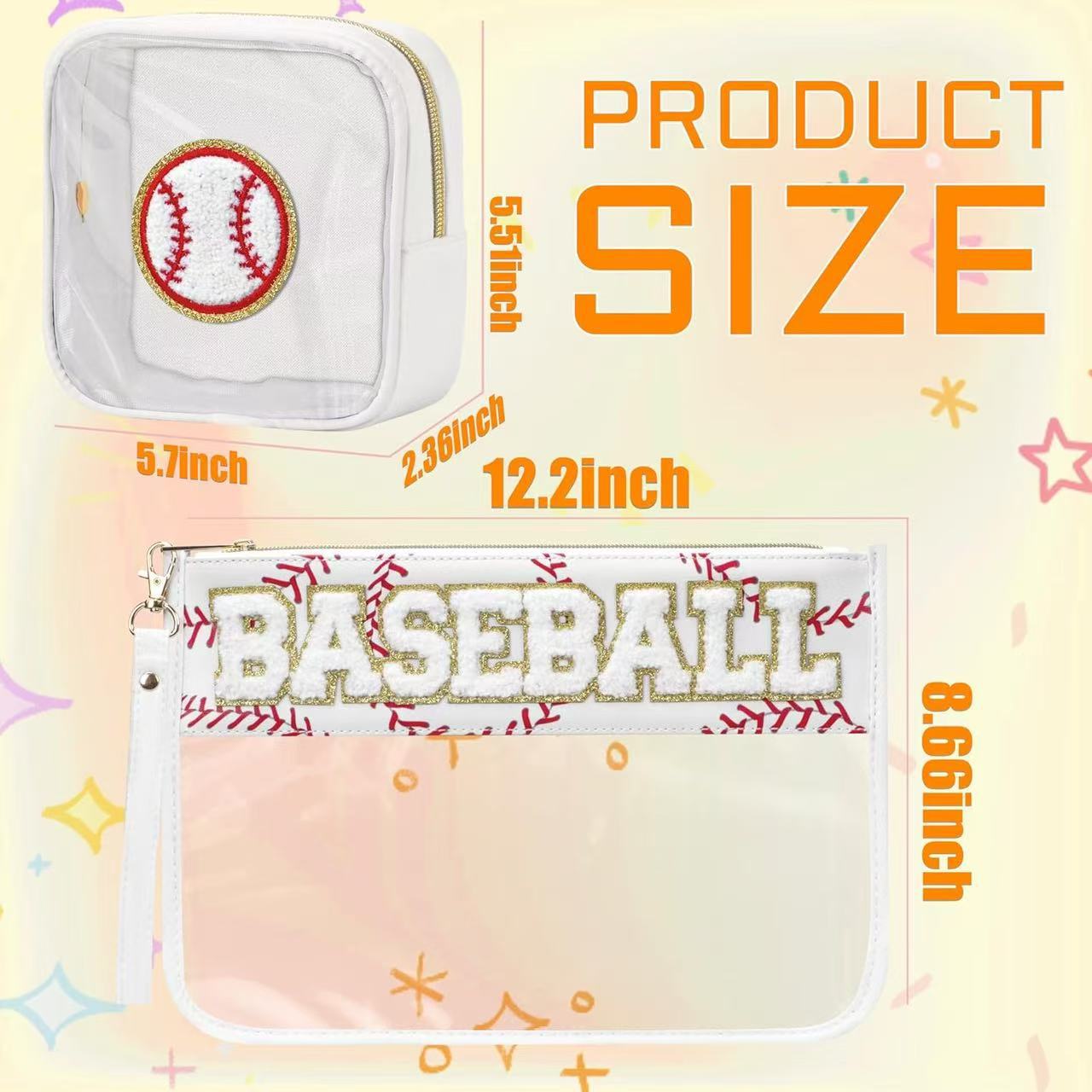 2 Pieces Set Flat Clear Pouch PVC Toiletry Storage Bag (MOQ 5)