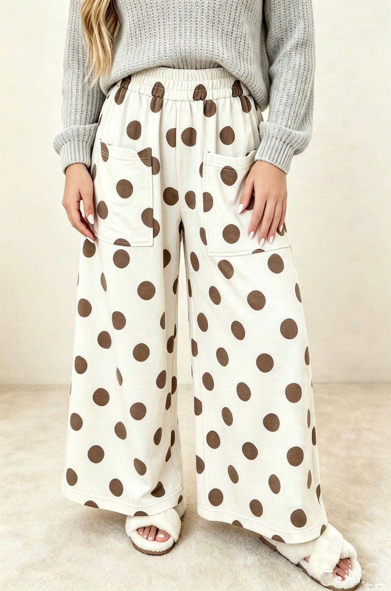 Polka Dot Wide Leg Pants