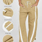 Retro Contrast Side Stripe Wide Leg Track Pants