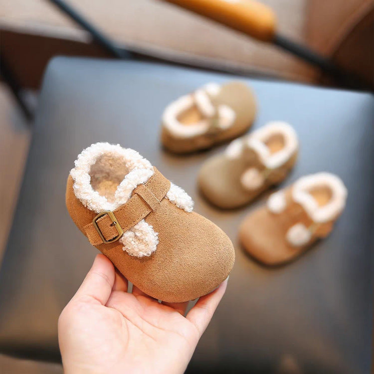 Kids' Cozy Winter Boots Cotton Lined Slippers & Mules Childrens Fur Lined Boots
