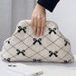 Summer Beach Clutch Purses Woven Crochet Handbags Dumpling Clutch Ruched Cloud Purse