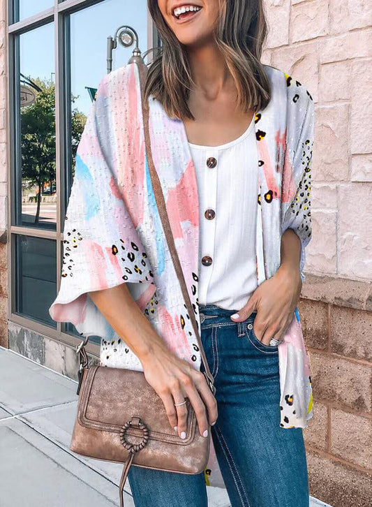 Printed Ice Silk  Cardigan