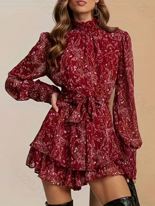 High Waisted Long Sleeved Dress