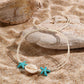 Marine Style Starfish Shell Turquoise Shell Beaded Chain Stretch Bracelets