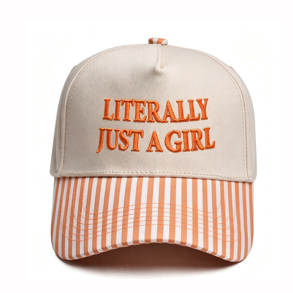 LITERALLY JUST A GIRL Embroidered Trucker Hat