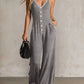 Women's V-Neck Backless Wide-Leg Jumpsuit