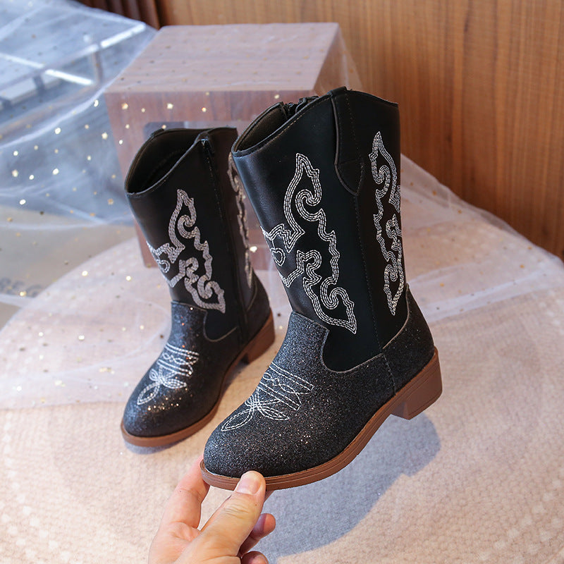 Children's Embroidered Western Boots