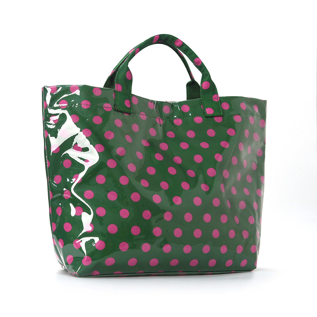 Polka Dot Durable Waterproof PVC Tote Bag