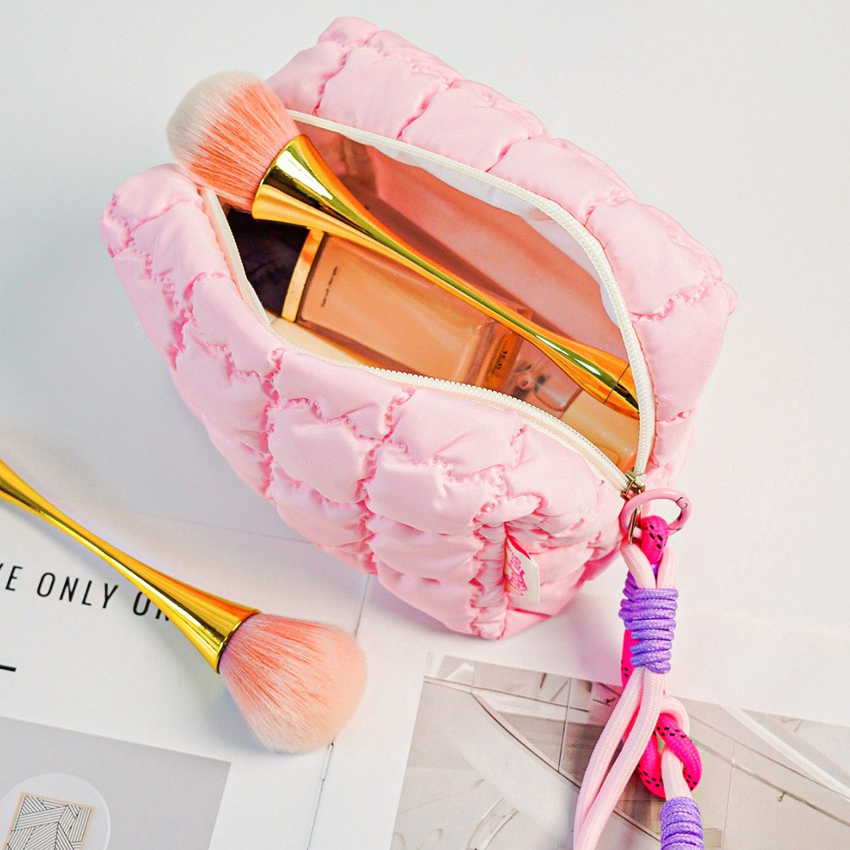 Mini Macaron Colored Cosmetics Organizer Bag
