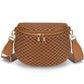 Trendy Woven Checkered Crossbody Bum Bag for Women
